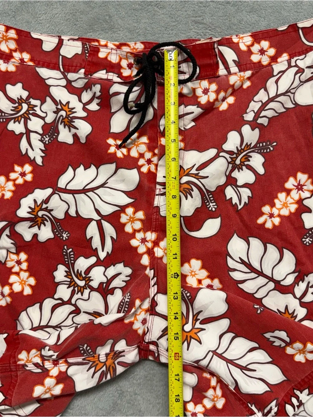 Vintage Tropical L’Attitude Mens 38 Board Shorts Hawaiian Floral Surf Y2K Swim